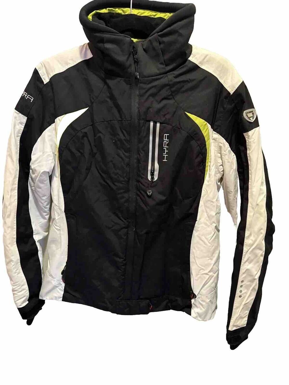 hyra jacket Ski Snow Women’s xL Black White Lime Green Accent Coat